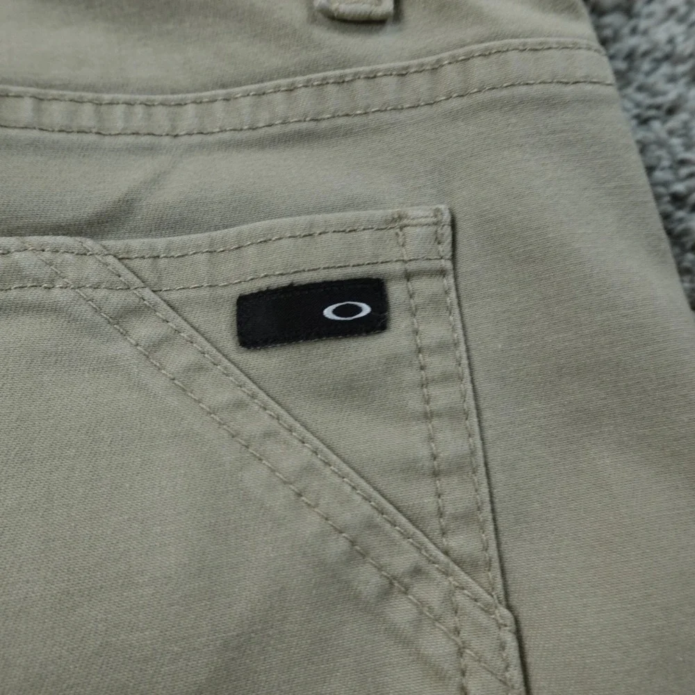 Oakley Pants Mens 38X32 Beige Tan Brown Chino Jeans Slim Straight Stretch Flex